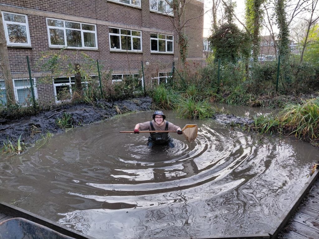 Milly Rudling Youth Trustee in a pond Archie Taplin