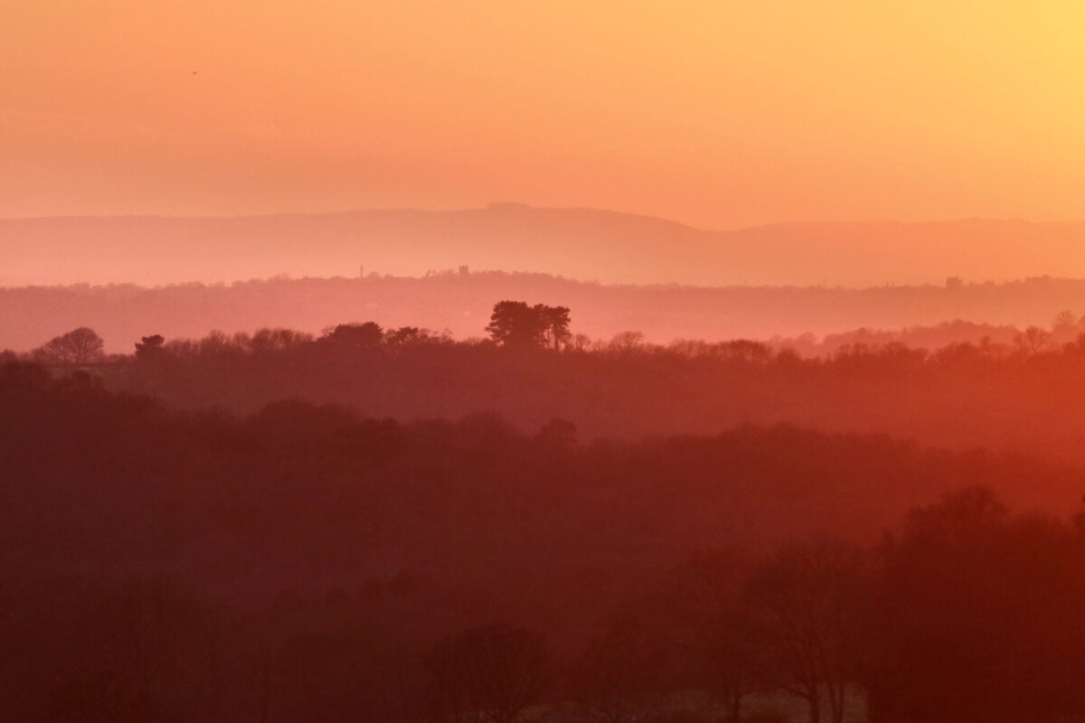 Reserve Old lodge sunset