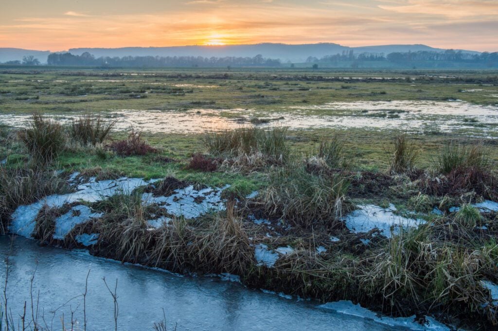 reserve Amberley Wildbrooks sunset Nigel Symington