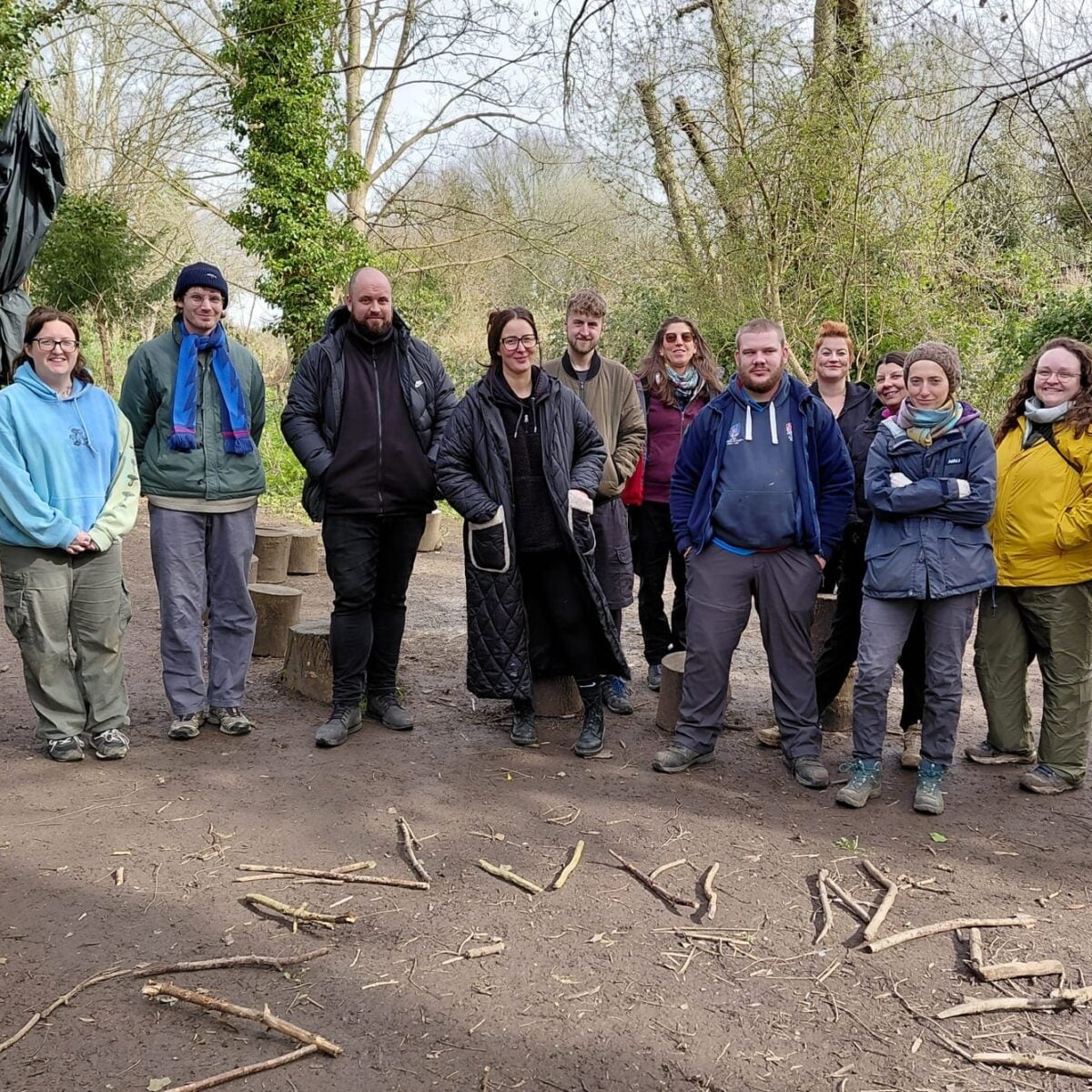 Forest School trainees circle Natasha Sharma
